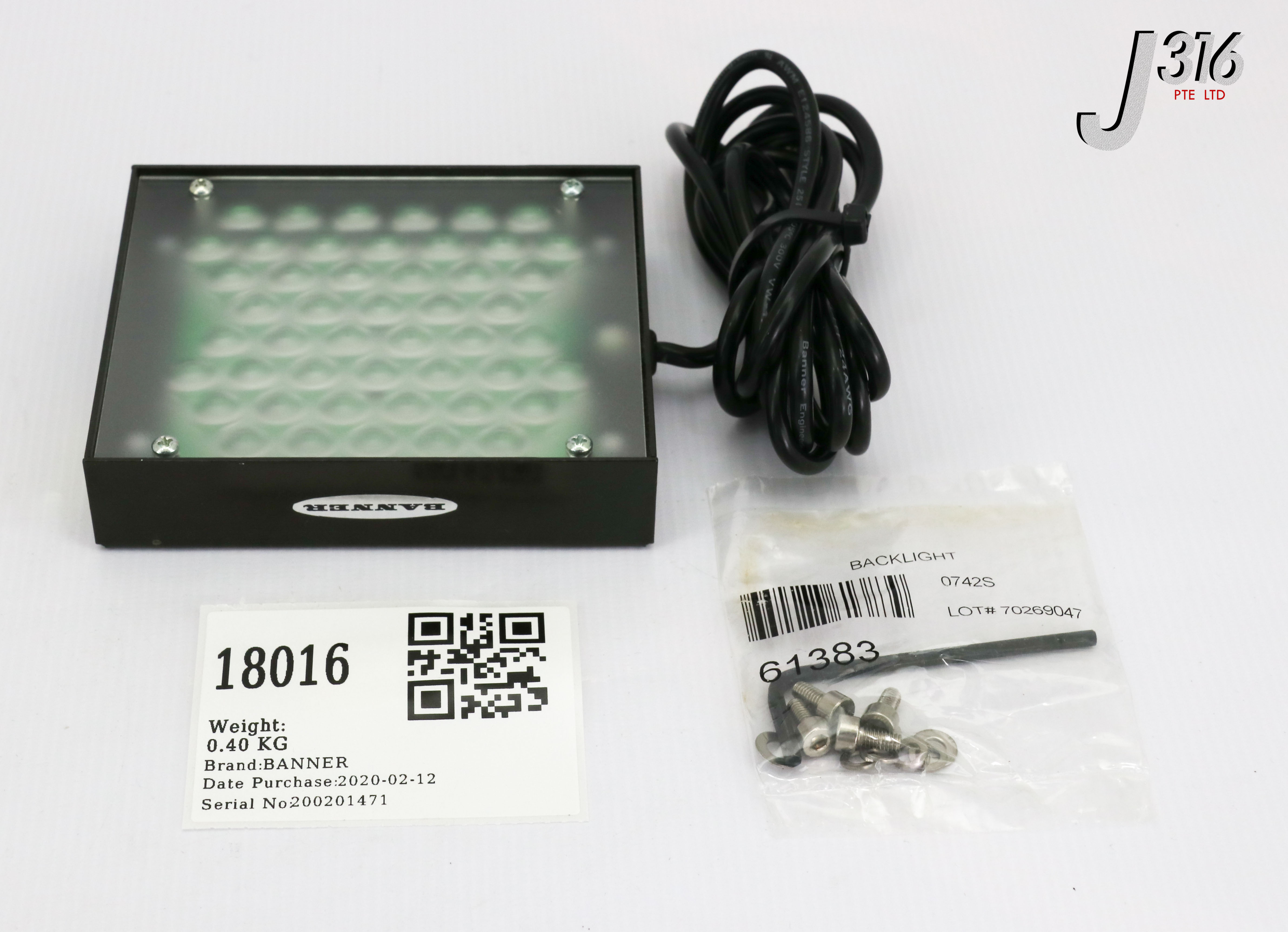 prior様 18016 BANNER MACHINE VISION LED LIGHT, PN : 72268 (NEW IN OPEN BOX